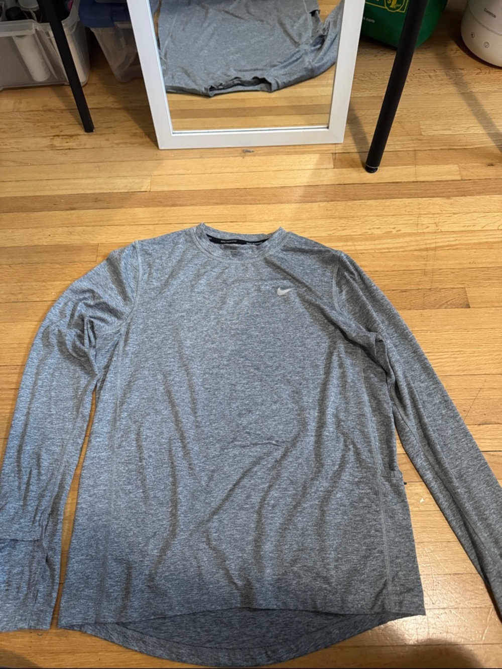 Nike Women’s Grey Long-Sleeve Dri-FIT